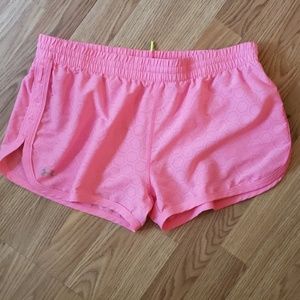 Under Armour pink athletic shorts size large